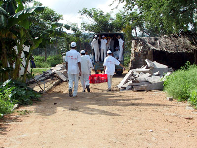 Distributing in Kotalapalli village
